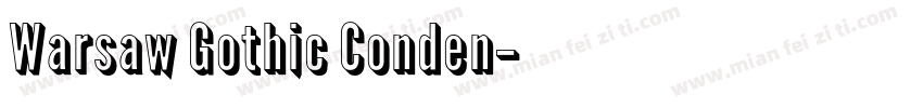 Warsaw Gothic Conden字体转换